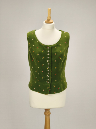 Veste - Kaiserjäger vestă verde 100% catifea de bumbac brodată manual mărimea 44 L