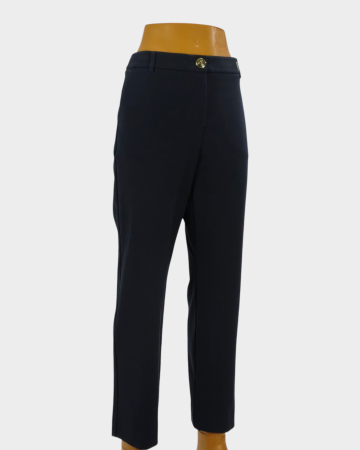 Pantaloni - Pantaloni Marella by Max Mara bleumarin cu nasture auriu tip bijuterie – M