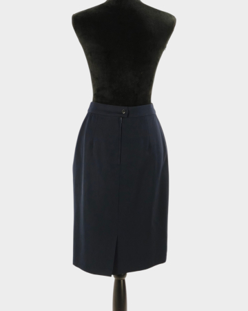 Fustă Max Mara bleumarin din 100% lână, cu căptușeală cupro – S [2]