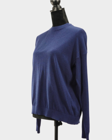 Minimum pulover albastru tricot fin deschidere spate M [1]