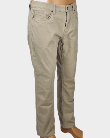 Pantaloni Calvin Klein Straight Fit bej din bumbac cu elastan [3]