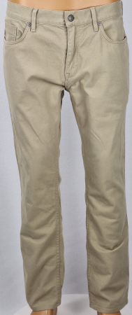 Pantaloni - Pantaloni Calvin Klein Straight Fit bej din bumbac cu elastan