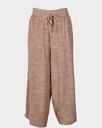 Pantaloni - Pantaloni culotte Avella blend de in și vâscoză roz pudrat