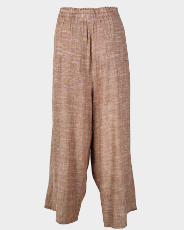 Pantaloni culotte Avella blend de in și vâscoză roz pudrat [2]