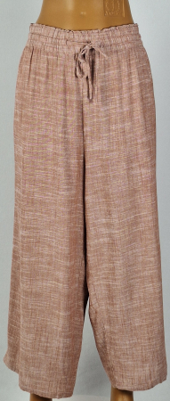 Femei - Pantaloni culotte Avella blend de in și vâscoză roz pudrat