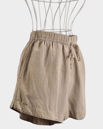 Pantaloni scurti H&M din in si vascoza bej [3]