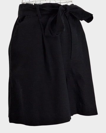Pantaloni scurți negri Women Essentials by Tchibo din in și viscoză [3]