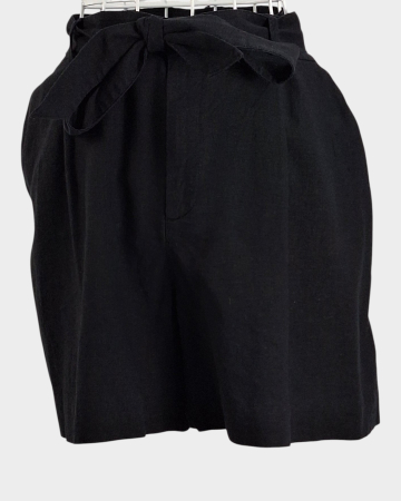 Pantaloni scurți negri Women Essentials by Tchibo din in și viscoză [1]