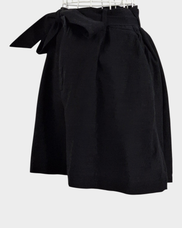 Pantaloni scurți negri Women Essentials by Tchibo din in și viscoză [2]