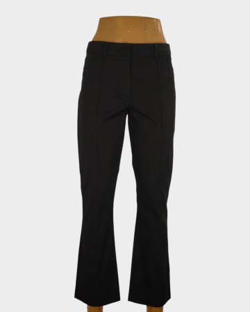 Pantaloni - Pantaloni Sportmax by Max Mara negri din stofă subțire, ușor evazați