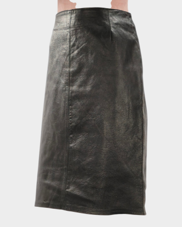Fustă Privilegi Classic din piele naturală neagră, mărime estimată L, etichetă 50 URL produs: privilegi-classic-fusta-piele-naturala-neagra-l-50 [1]