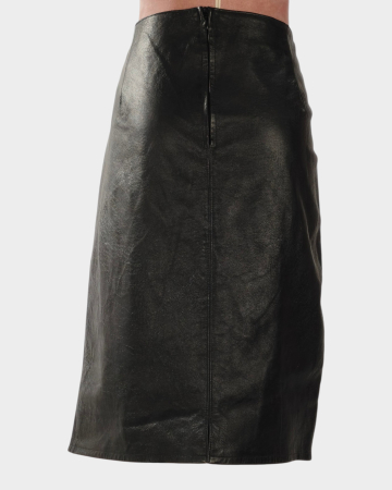 Fustă Privilegi Classic din piele naturală neagră, mărime estimată L, etichetă 50 URL produs: privilegi-classic-fusta-piele-naturala-neagra-l-50 [2]