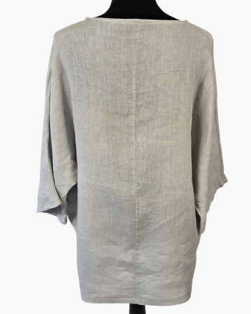 Bluză damă 100% in gri perlat Made in Italy XXL [2]