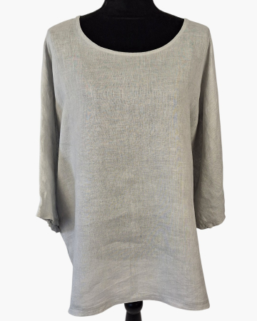 Bluze și cămăși - Bluză damă 100% in gri perlat Made in Italy XXL