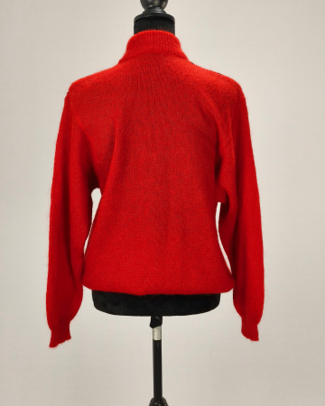 Pulover artizanal corai blend de mohair cu mărgele [3]