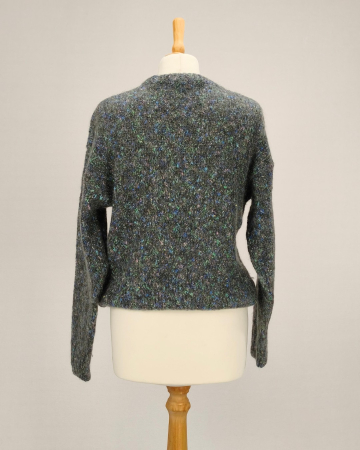 Pulover Gröben gri 30% mohair cu fir metalic M–L [2]
