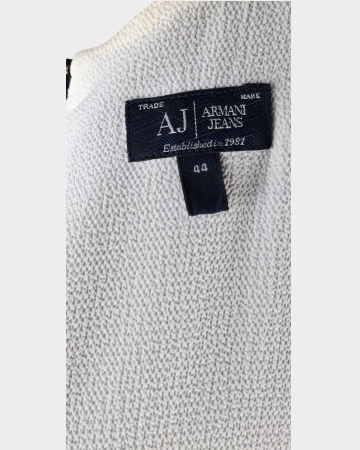 Rochie Armani Jeans alb-negru cu suprapunere fluidă [2]