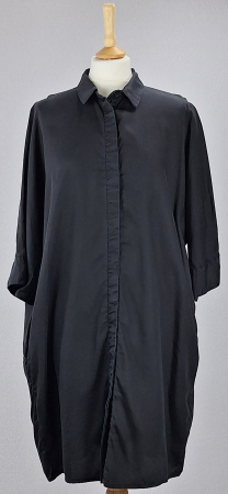 Rochii - Caramia – Rochie-cămașă NA-KD 100% lyocell negru oversize
