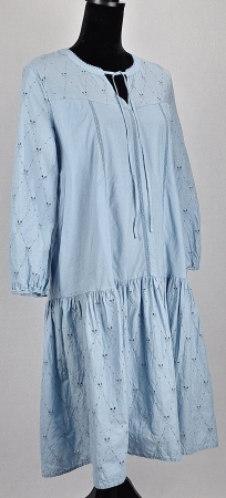 Caramia – Rochie Esprit 100% bumbac cu broderie anglaise bleu [3]