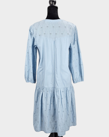 Caramia – Rochie Esprit 100% bumbac cu broderie anglaise bleu [2]