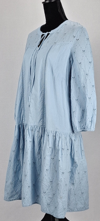 Caramia – Rochie Esprit 100% bumbac cu broderie anglaise bleu [1]