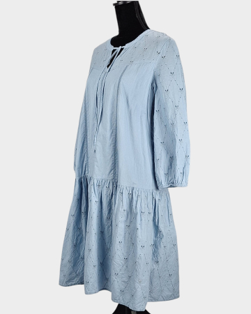 Caramia – Rochie Esprit 100% bumbac cu broderie anglaise bleu [1]