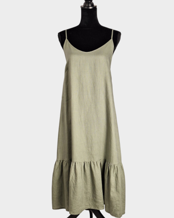 Femei - Rochie handmade OI OI Bali 100% in verde salvie