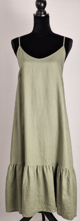 Rochii - Rochie handmade OI OI Bali 100% in verde salvie