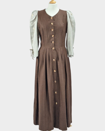 Rochii - Rochie-lunga-100-in-Knopp-Mode-Trachtenstil-Caramia