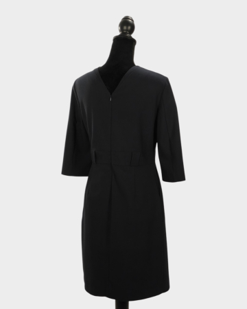 Rochie MAX&Co. bleumarin cu pliuri în talie și mâneci trei sferturi [2]