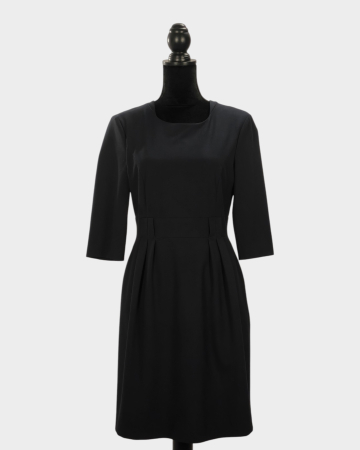 Rochii - Rochie MAX&Co. bleumarin cu pliuri în talie și mâneci trei sferturi