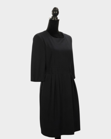 Rochie MAX&Co. bleumarin cu pliuri în talie și mâneci trei sferturi [3]