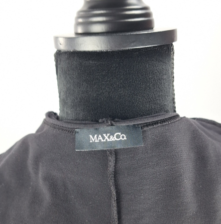 Rochie MAX&Co. neagră cu fundă textilă supradimensionată [4]