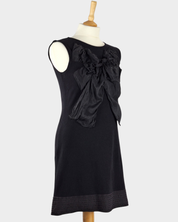 Rochie MAX&Co. neagră cu fundă textilă supradimensionată [4]