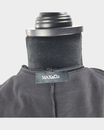 Rochie MAX&Co. neagră cu fundă textilă supradimensionată [2]