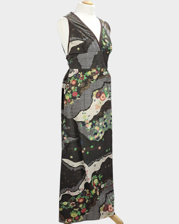 Rochie maxi premium Rasaleela 100% bumbac cu imprimeu floral artistic [5]