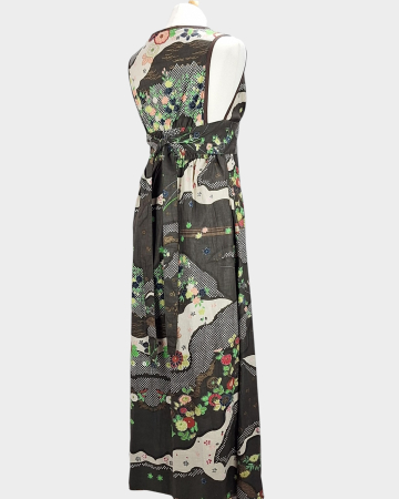 Rochie maxi premium Rasaleela 100% bumbac cu imprimeu floral artistic [3]