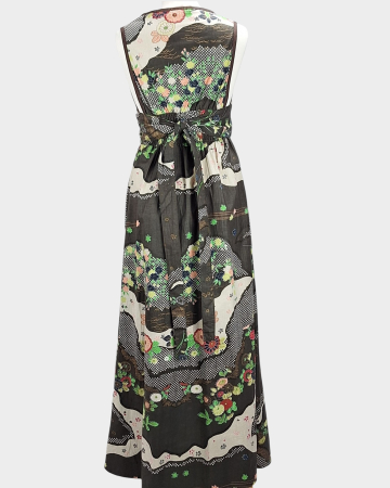 Rochie maxi premium Rasaleela 100% bumbac cu imprimeu floral artistic [6]