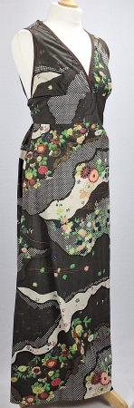 Rochie maxi premium Rasaleela 100% bumbac cu imprimeu floral artistic [3]