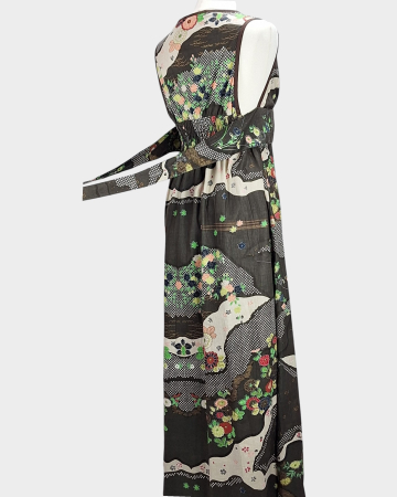 Rochie maxi premium Rasaleela 100% bumbac cu imprimeu floral artistic [1]