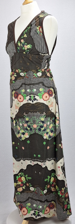 Rochie maxi premium Rasaleela 100% bumbac cu imprimeu floral artistic [2]