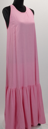 Rochie maxi roz Barbie Katies din in și vâscoză – mărimea M [4]