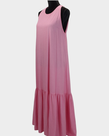 Rochie maxi roz Barbie Katies din in și vâscoză – mărimea M [2]