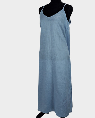 Rochie maxi Woman bleu din 100% in cu bretele reglabile mărime M [1]