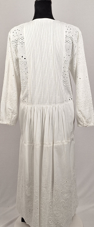 Rochie maxi Zara din bumbac alb cu broderie anglaise [4]