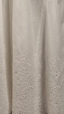 Rochie maxi Zara din bumbac alb cu broderie anglaise [6]