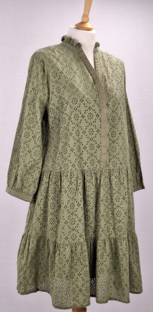 Rochie Neo Noir x Peek & Cloppenburg din bumbac brodat verde salvie mărime M [2]