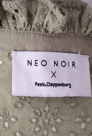 Rochie Neo Noir x Peek & Cloppenburg din bumbac brodat verde salvie mărime M [4]