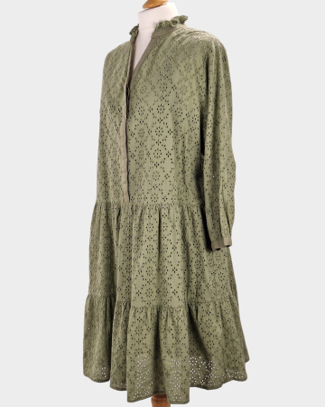 Rochie Neo Noir x Peek & Cloppenburg din bumbac brodat verde salvie mărime M [1]