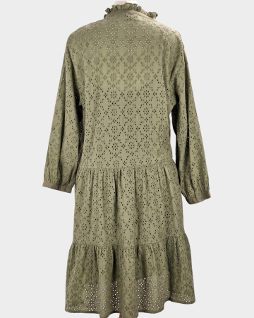 Rochie Neo Noir x Peek & Cloppenburg din bumbac brodat verde salvie mărime M [3]